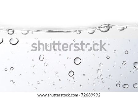 Water bubble on white background