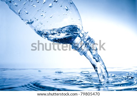 pouring water from water bottle