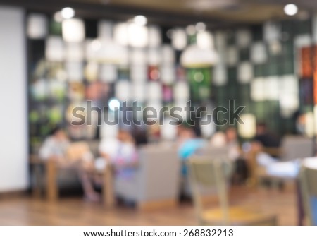 blurred cafe background