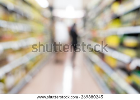 Blurred background for retail shopping