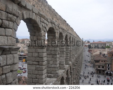 Roman Acqueduct in Segovia Spain Roman Acqueduct in Segovia Spain