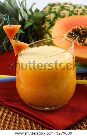 Pineapple papaya smoothie