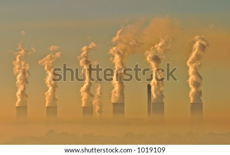 Air pollution from an electricity generation plant