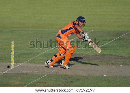SOUTH AFRICA - DECEMBER 22: Unidentified player during a one-day cricket match between the Eagles and Titans (Titans won by four wickets) on December 22, 2009 in Bloemfontein, South Africa