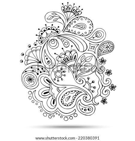 Henna Paisley Mehndi Doodles Abstract Floral Vector Illustration Design Element Colored Version Henna Paisley Mehndi Doodles Abstract Floral Vector Illustration Design Element Colored Version