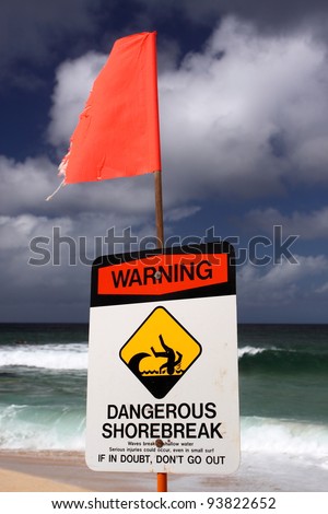 Dangerous shore break, North Shore, Oahu, Hawaii