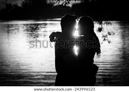 Romantic couple Black and White