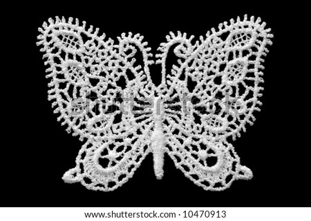 black and white butterfly pictures. White Lace Butterfly On Black