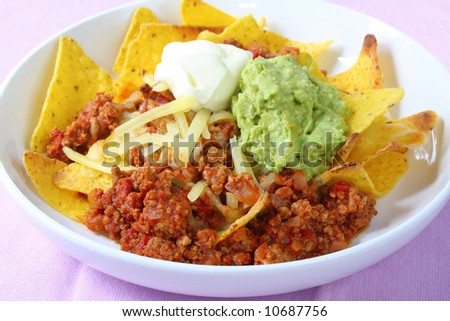 http://image.shutterstock.com/display_pic_with_logo/60694/60694,1206327455,3/stock-photo-nachos-corn-chips-topped-with-spicy-salsa-guacamole-sour-cream-and-cheese-10687756.jpg