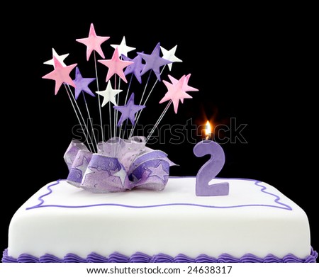 Count to !.000 in Pictures  Stock-photo-fancy-cake-with-number-candle-decorated-with-ribbons-and-star-shapes-in-pastel-tones-on-black-24638317