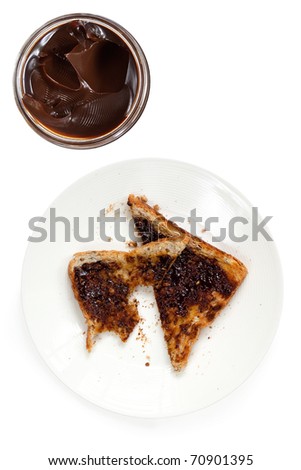 Vegemite On Wholewheat Toast. Overhead View, With Open Jar. Iconic ... Vegemite On Wholewheat Toast. Overhead View, With Open Jar. Iconic ...
