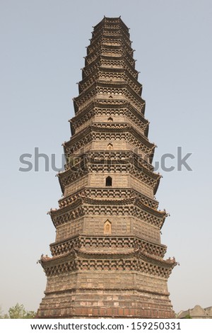 Ancient Iron Pagoda Buddhist Monument Kaifeng China