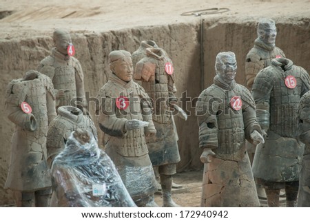 XIAN,CHINA -JUNE 2 :The Terracotta Army or the \
