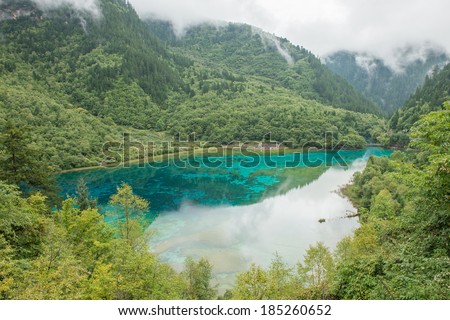 Reed Lake at Jiuzhaigou Valley Scenic and Historic Interest Area, Sichuan, China.