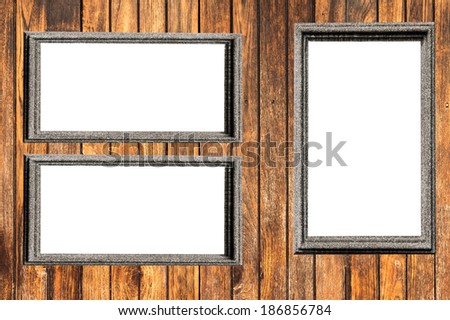 frame on wood wall background