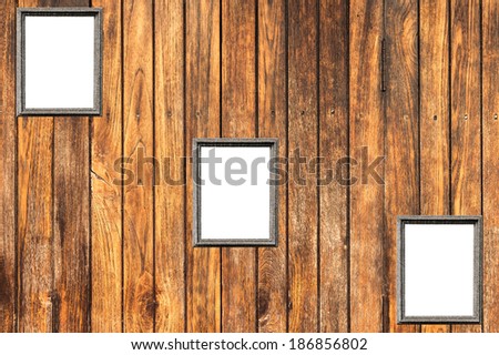 frame on wood wall background