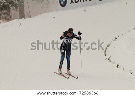 OSLO - FEB 24: FIS Nordic World Ski Championship, Krista Lahteenmaki, Holmenkollen, Oslo February 24, 2011 in Oslo, Norway