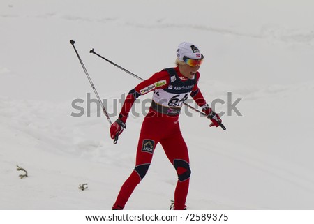 OSLO - FEB 24: FIS Nordic World Ski Championship, Therese Johaug, Holmenkollen, Oslo February 24, 2011 in Oslo, Norway