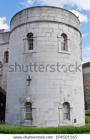 The Tower of London medieval gothic castle and prison architecture landmark in England Britain UK United Kingdom Europe