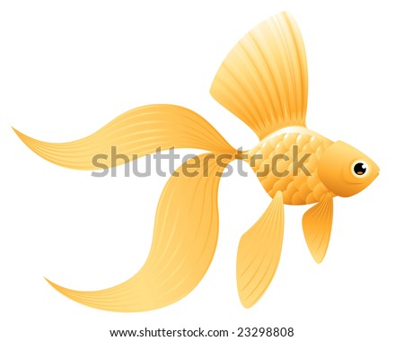 cute goldfish cartoon. stock vector : Goldfish.