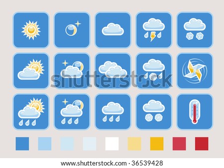 weather forecast icons. weather forecast icons.