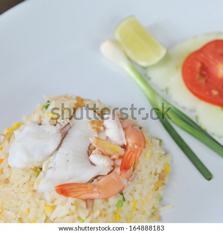 Thai fried rice seafood