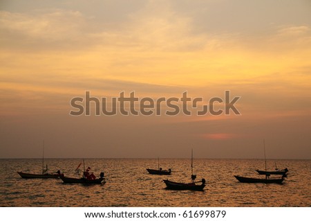 Fishing Boats at sunset.