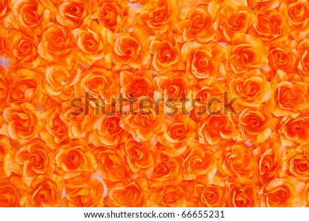 Artificial red rose background