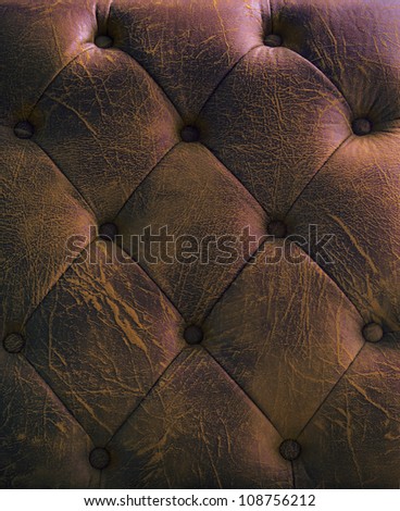 pattern and surface of luxury sofa leather with button on