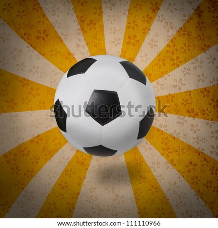 soccer football on vintage style background