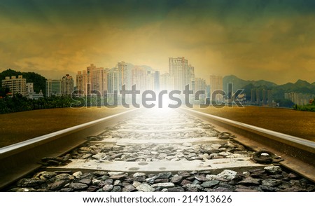 railways and urban scene use for civil development and infra structure construction land transport and train for logistic business