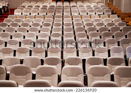 empty seat in conference meeting hall