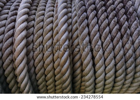 close up high depth of rough rope texture use for industrial object background,backdrop