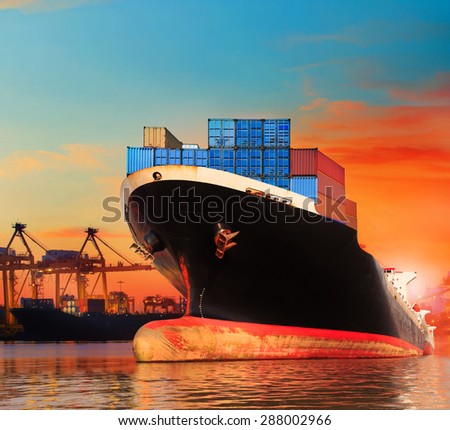 bic commercial ship in import,export pier use for vessel transport business industry and cargo ,freight ,shipping port