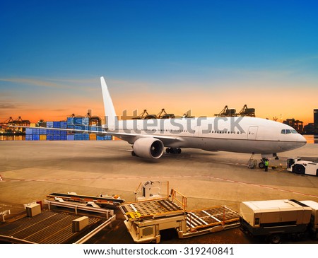 cargo plane loading for logistic and transport business