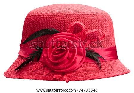 England hat red color isolated white