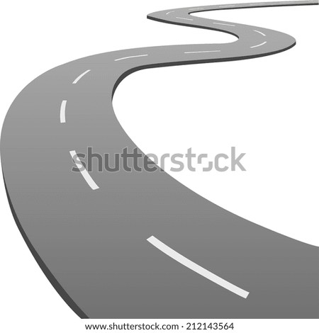 Winding Road. Vector - 212143564 : Shutterstock