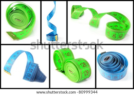 meter tape measure isolated on white background