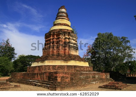 Pagoda ruin in northern region Thailand