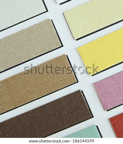 color tone of fabric swatch samples