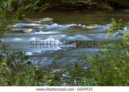 River Ourthe with moving water