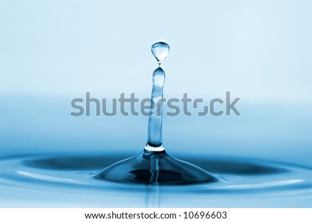 isolated water droplet and tower
