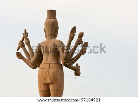 Back of the thousand hand Buddha statue