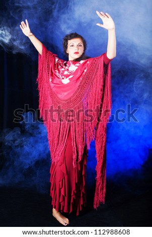 Flamenco dancer posing