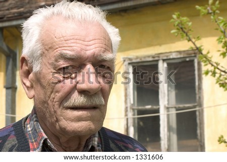 portrait of sadness old man