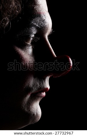 Clown portrait with red nose