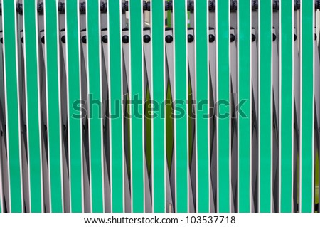 The green steel panel