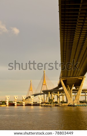 Bridge Circle sunset in Thailand