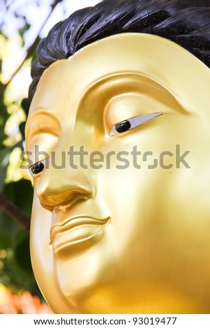 Smiling face of Buddha image