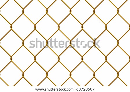 gold iron wire fence